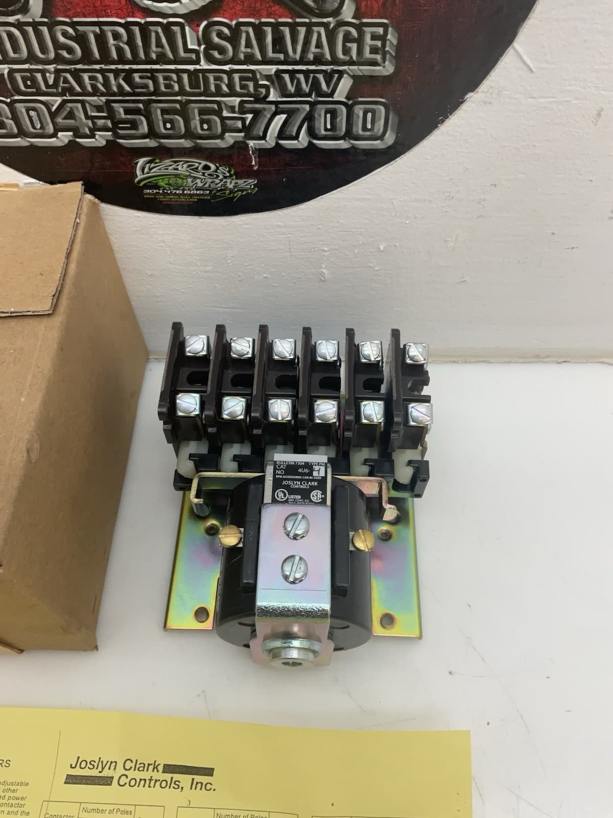 Joslyn Clark PM D.C. Control Relay 4U6-4-130 Open Type 230 VDC Coil NIB 3