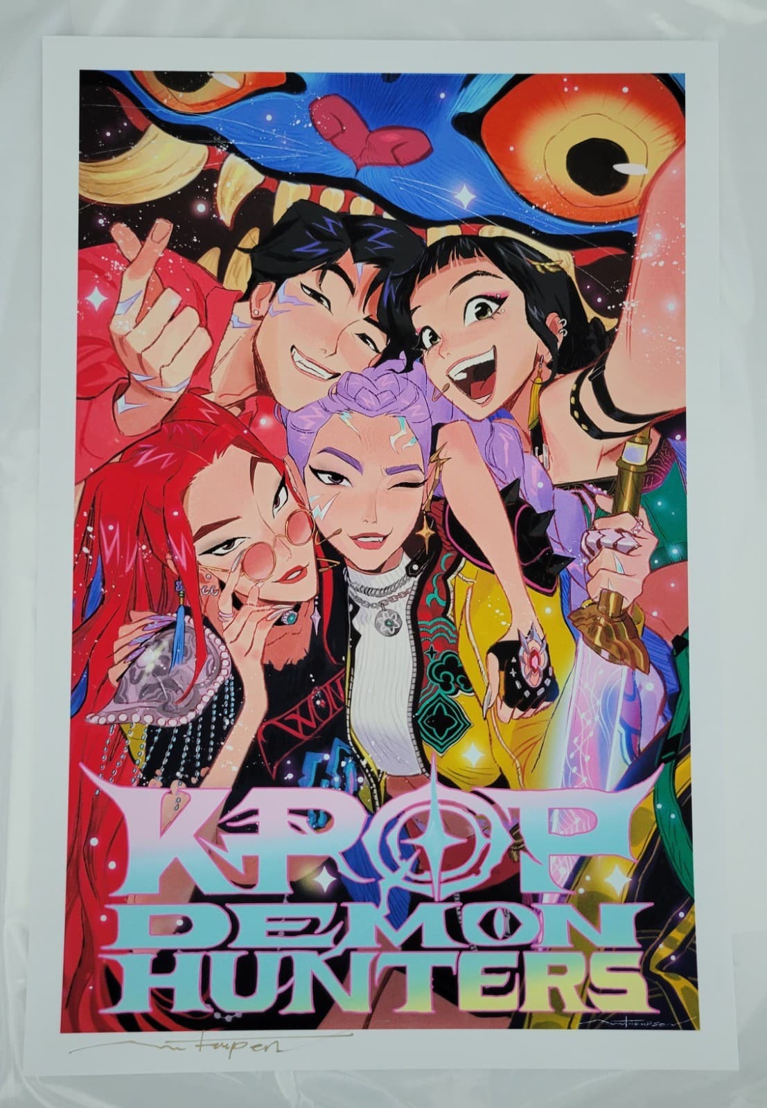 AMI THOMPSON Signed ART PRINT KPOP DEMON HUNTERS Lightbox Expo EXCLUSIVE