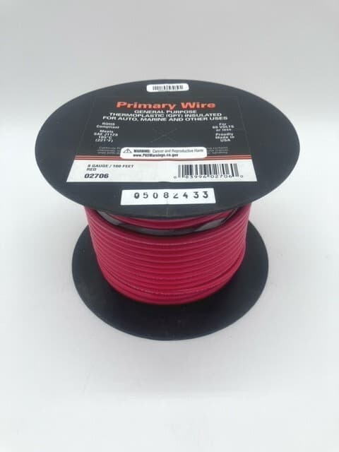 8 Gauge Primary Wire 100% Fine-Stranded Copper USA Made Lot NOT CCA