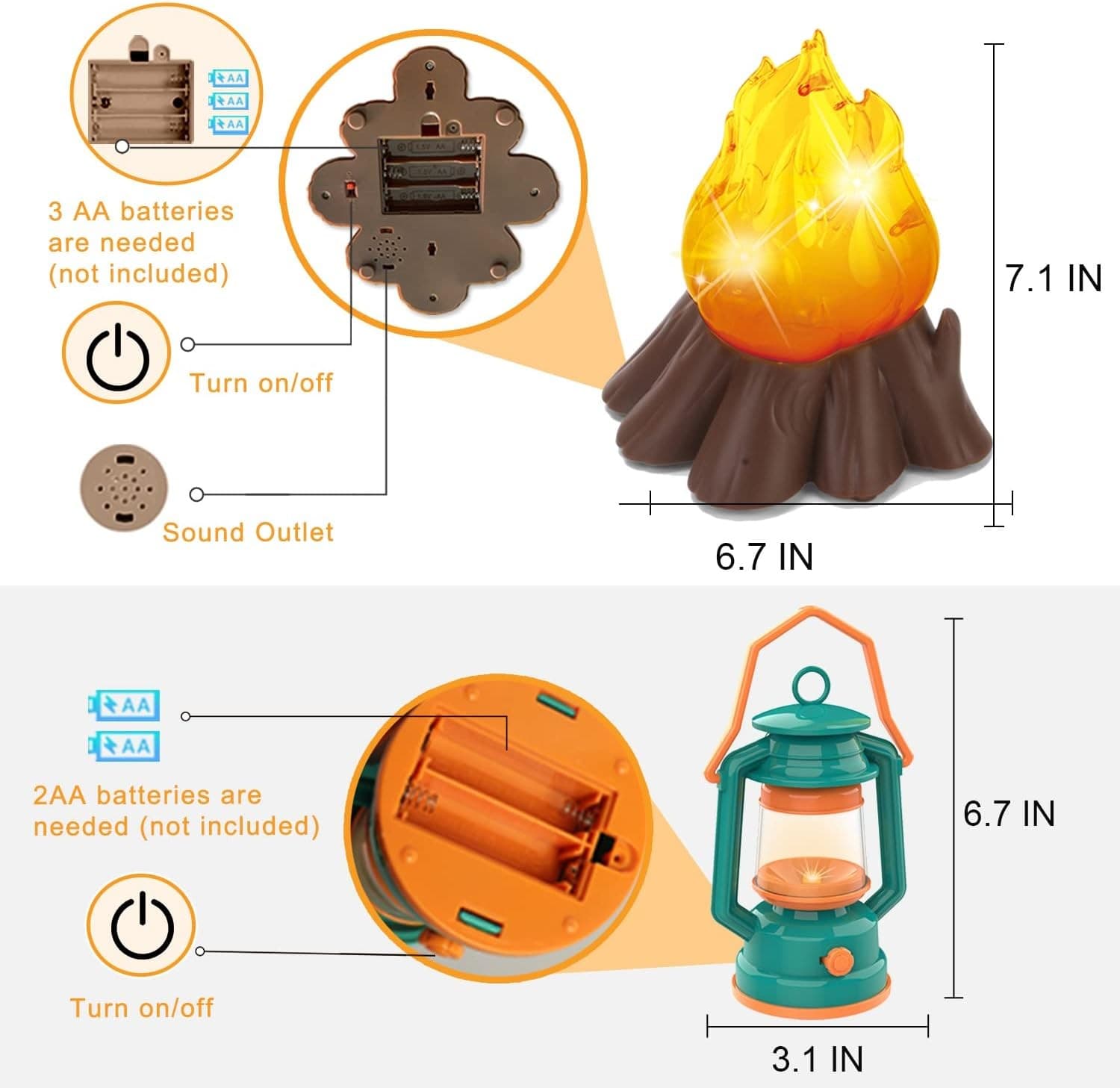 Kids Camping Set with Tent, Campfire, Fruits & Toys for Indoor & Outdoor Play 6