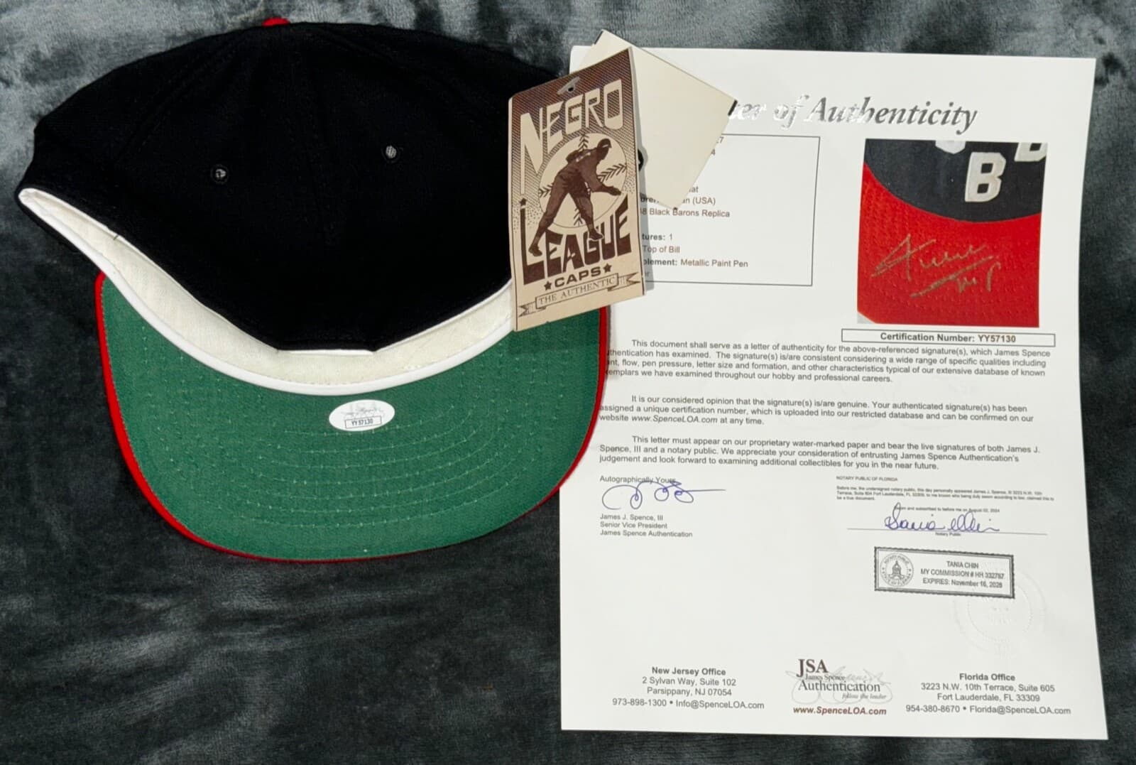 Willie Mays "Negro League Black Barons Debut" Autographed Signed Hat Cap JSA 4