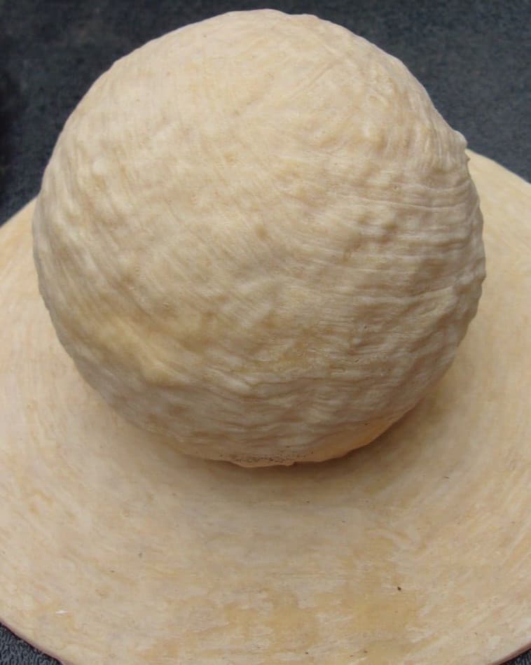 Latex garden ball mold 3.5" W x 3.75"H plaster concrete casting sphere mould 3