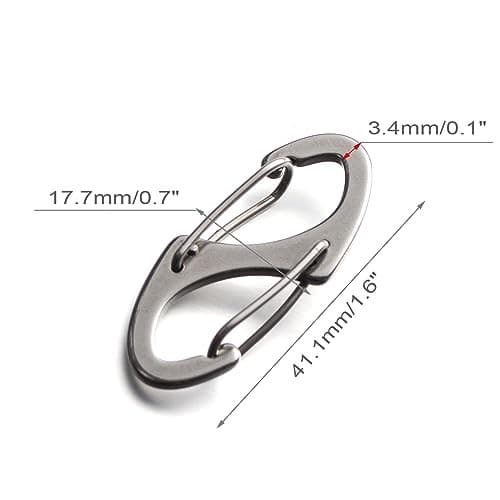  Stainless Steels Zipper Clip Theft Deterrent - Anti Theft Zipper 6pcs Black 6