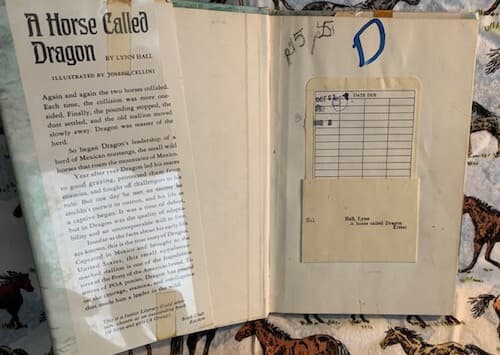 A Horse Called Dragon POA Pony of Americas Lynn Hall 1971 1st Printing HB ex-lib 2