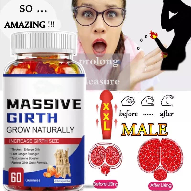 Male Enhancement Gummies Booster & Thicker Last Longer Stronger Bigger 60 Gummy 2