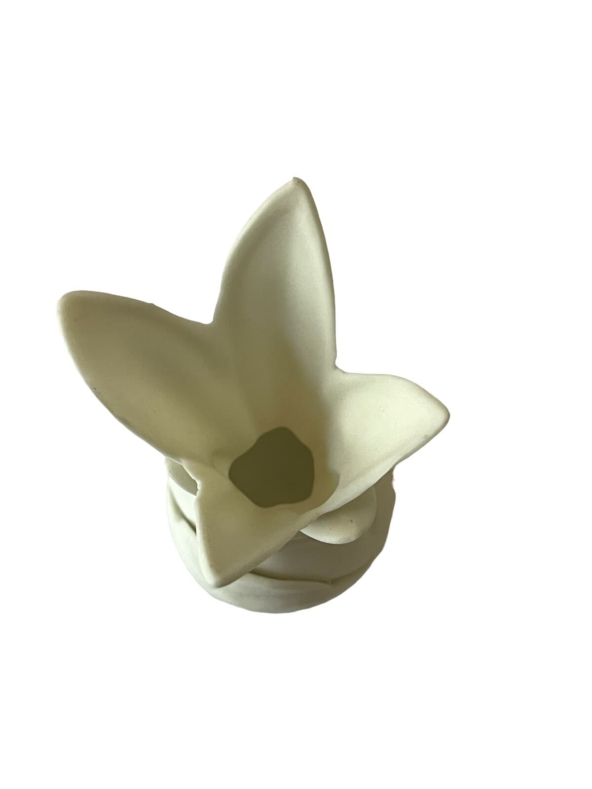 Vintage DEPT 56 Ivory Amaryllis Bulb Porcelain 3.5” Set Of 4 Card Holders 3