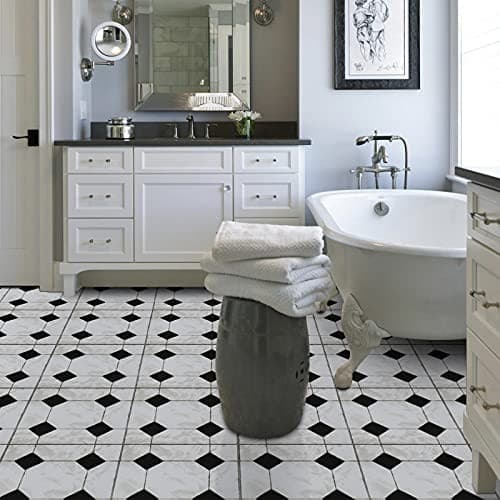 Peel and Stick Floor Tile, Waterproof and Durable Vinyl 10pcs green marble 4