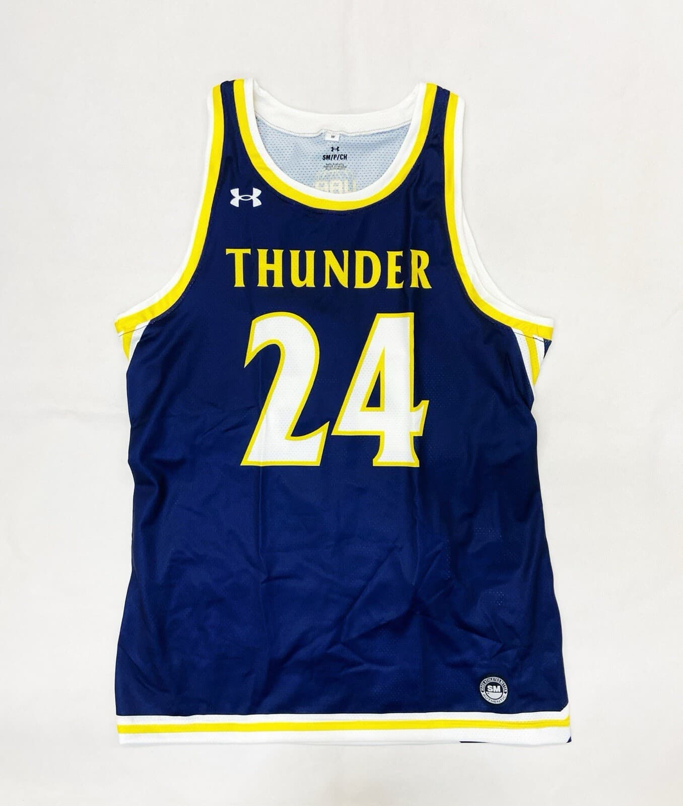 Under Armour Thunder UAA Racerback Basketball Jersey Women's S Navy Blue