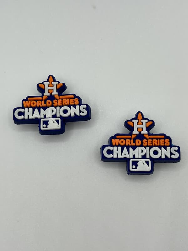 MLB Houston Astros Championship Baseball For Crocs Shoe Charms Jibbitz - 2 Pcs