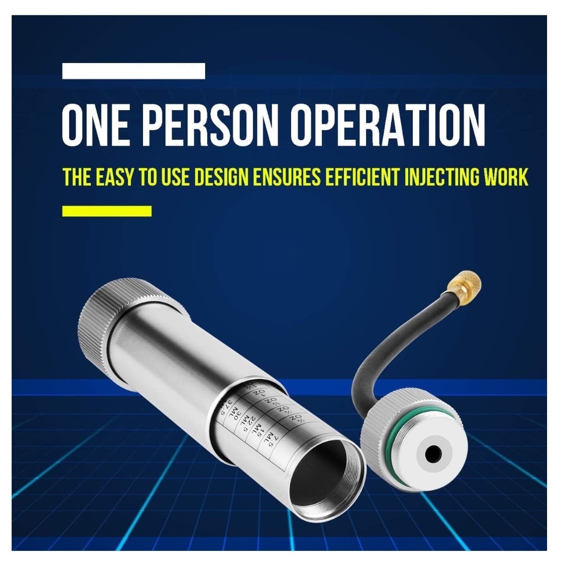 AC Oil Injector R134A R1234YF Refrigerant A/C Dye Injector Kit with Couplers 4