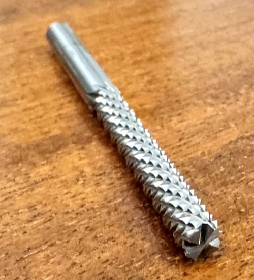 .250" Carbide Diamond Cut Router w/ End Cut , 1.25"x 3"OA  13141502 Brouck USA 3