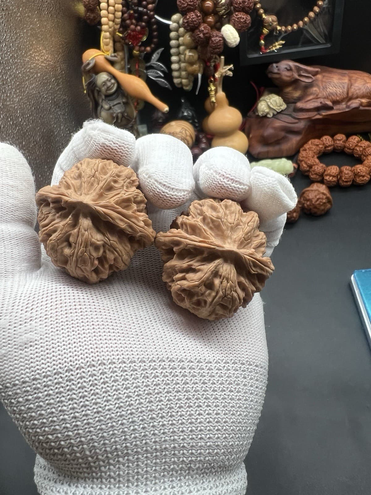 Pair of  Match Chinese Health Walnut 43×43×37mm 精配文玩核桃~全品大苹果园🍎 3