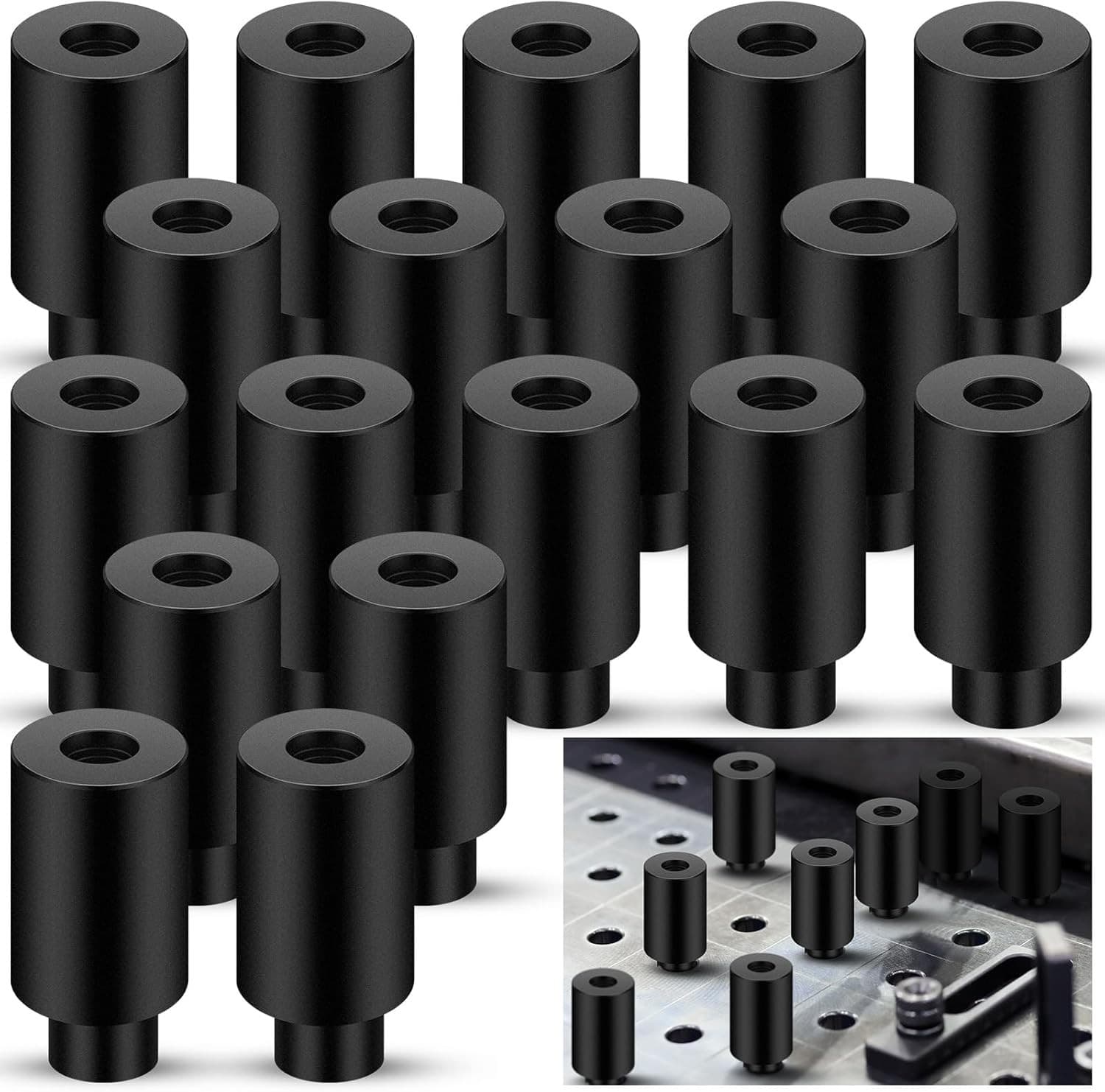 Hicarer 10 Pcs 5/8" x 1" x 1.5" Welding Table Fixture Pins Clamps Stop Alignment