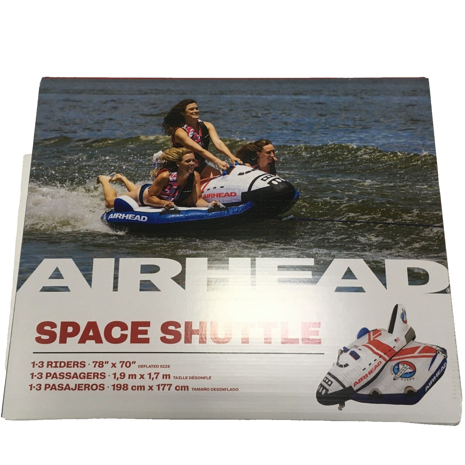 Airhead Space Shuttle Towable Water Tube, 3 Rider AHSS-T3