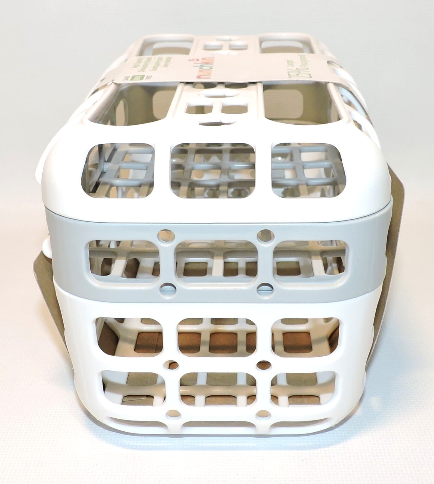 Munchkin High Capacity Dishwasher Basket White & Gray, 25% LARGER, BPA Free, NEW 2