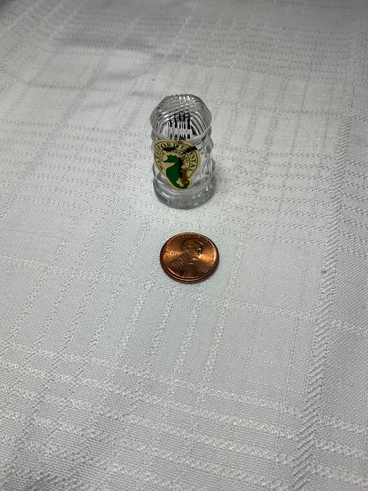 Waterford Crystal Sewing Thimble w/ Label - Free Ship 6