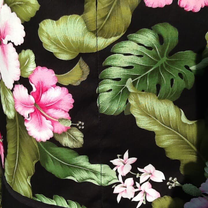 Tropical Spring￼ Flowers server waitress Black Half Apron 3 pocket restaurant 3