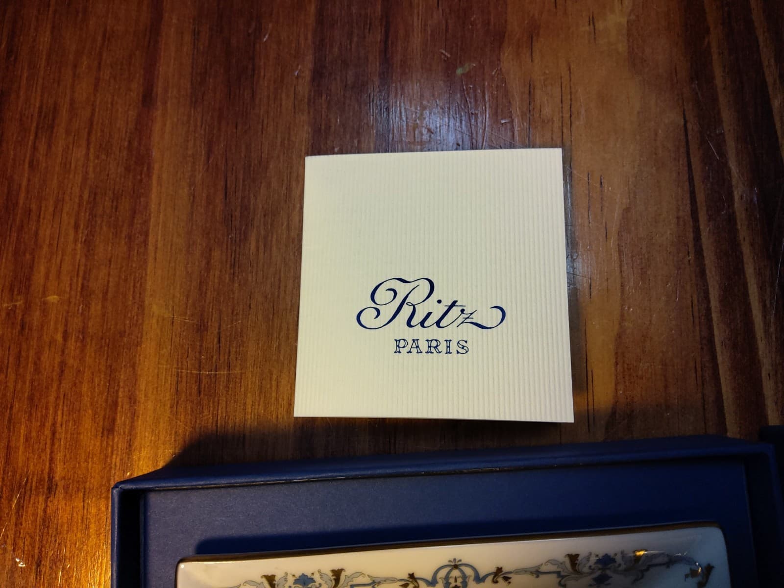 Ritz Paris Hotel Blue Marthe Ashtray, Porcelain, Stunning!!, RARE!!, NOS 3