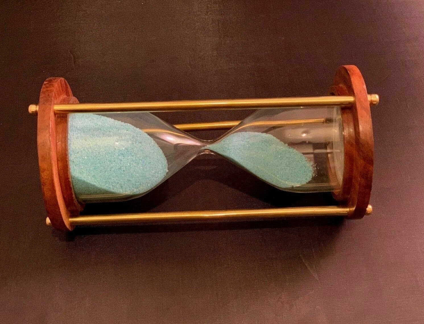 Wooden Hourglass Sand timer  Nautical 6" Christmas Decor 4