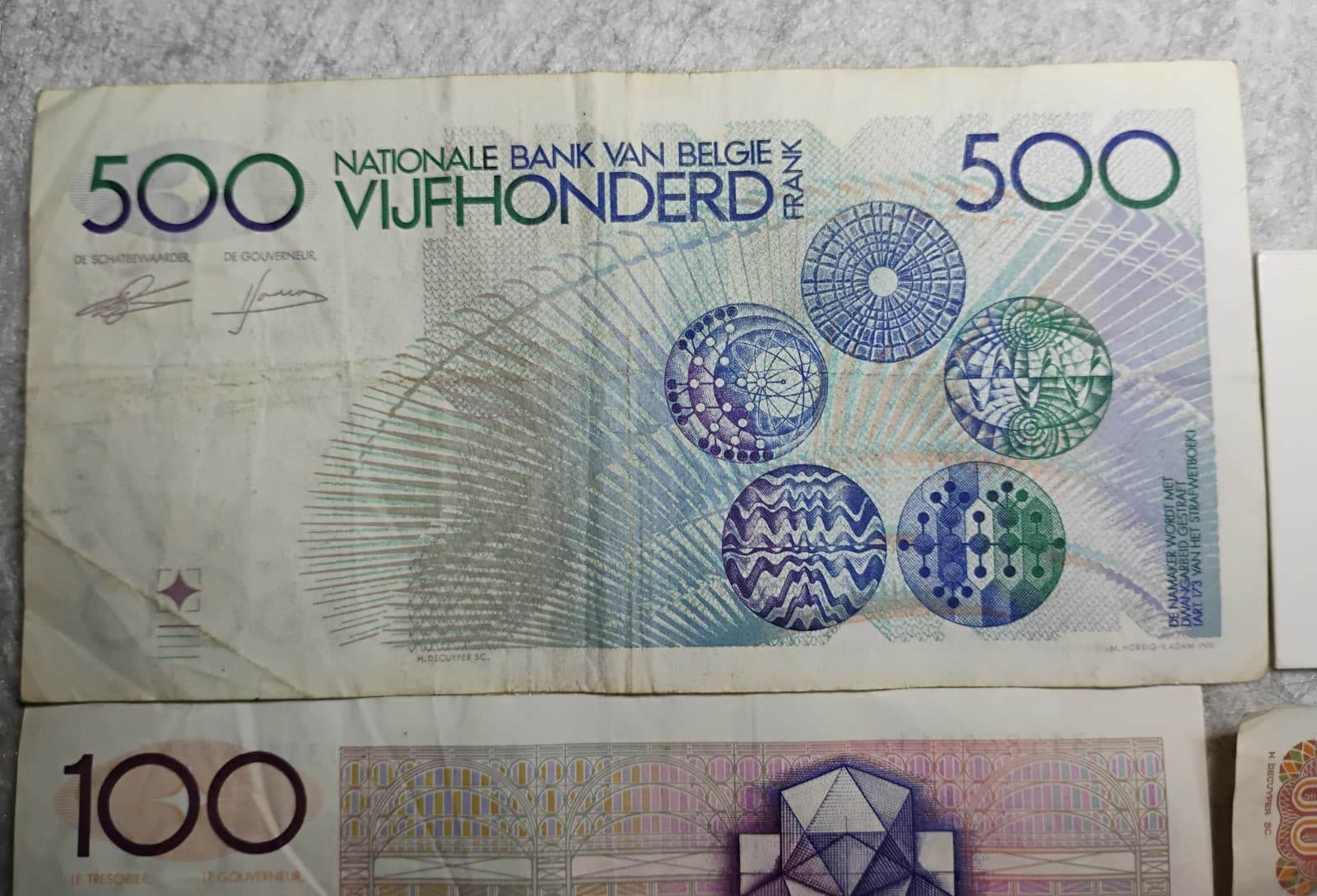  Belgium Franc Assorted Currency Notes  Coin Lot  World Money 1966 1989  4