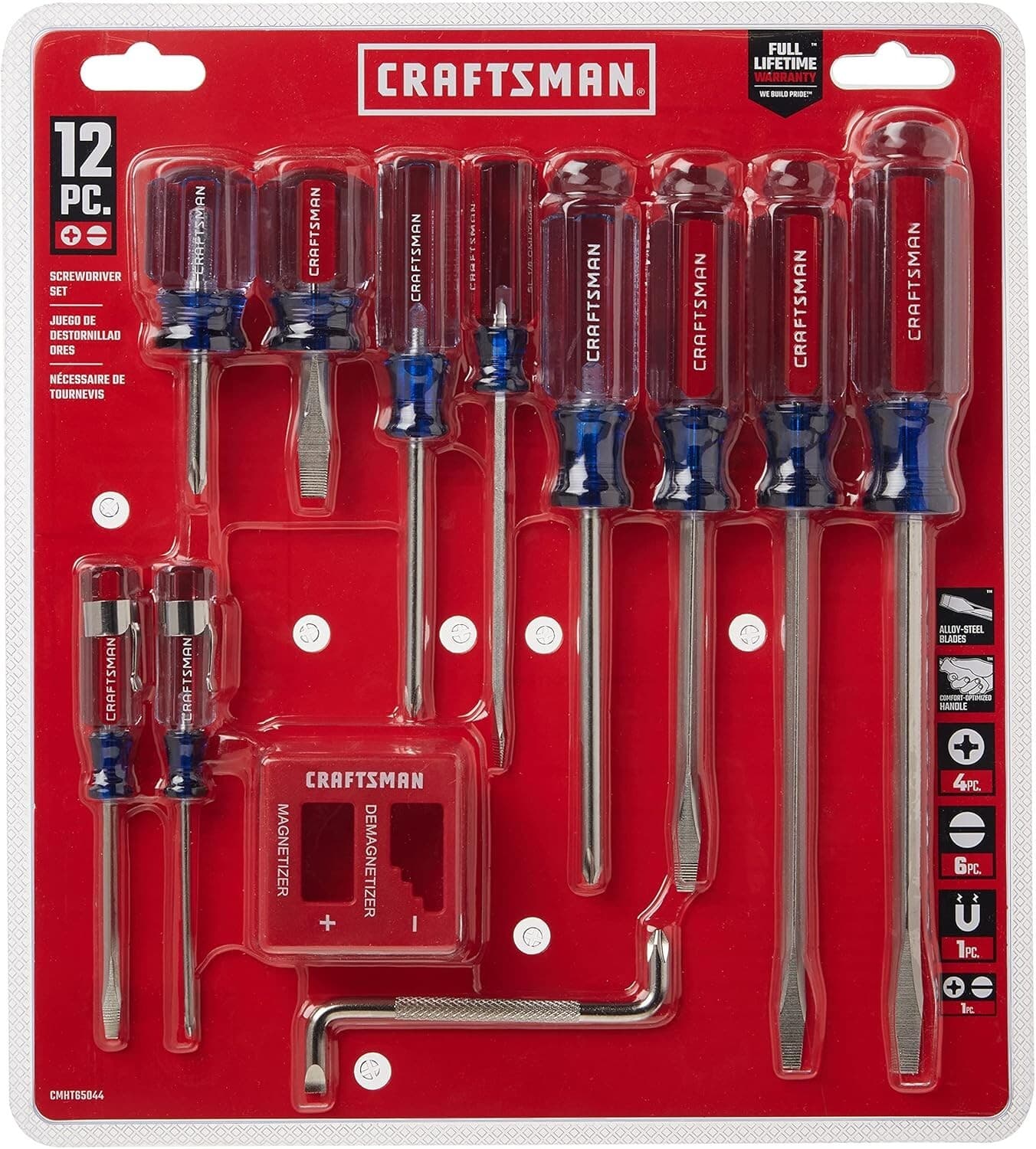 CRAFTSMAN 12 pc Screwdriver Set, phillips slotted magnetizer new CMHT65044