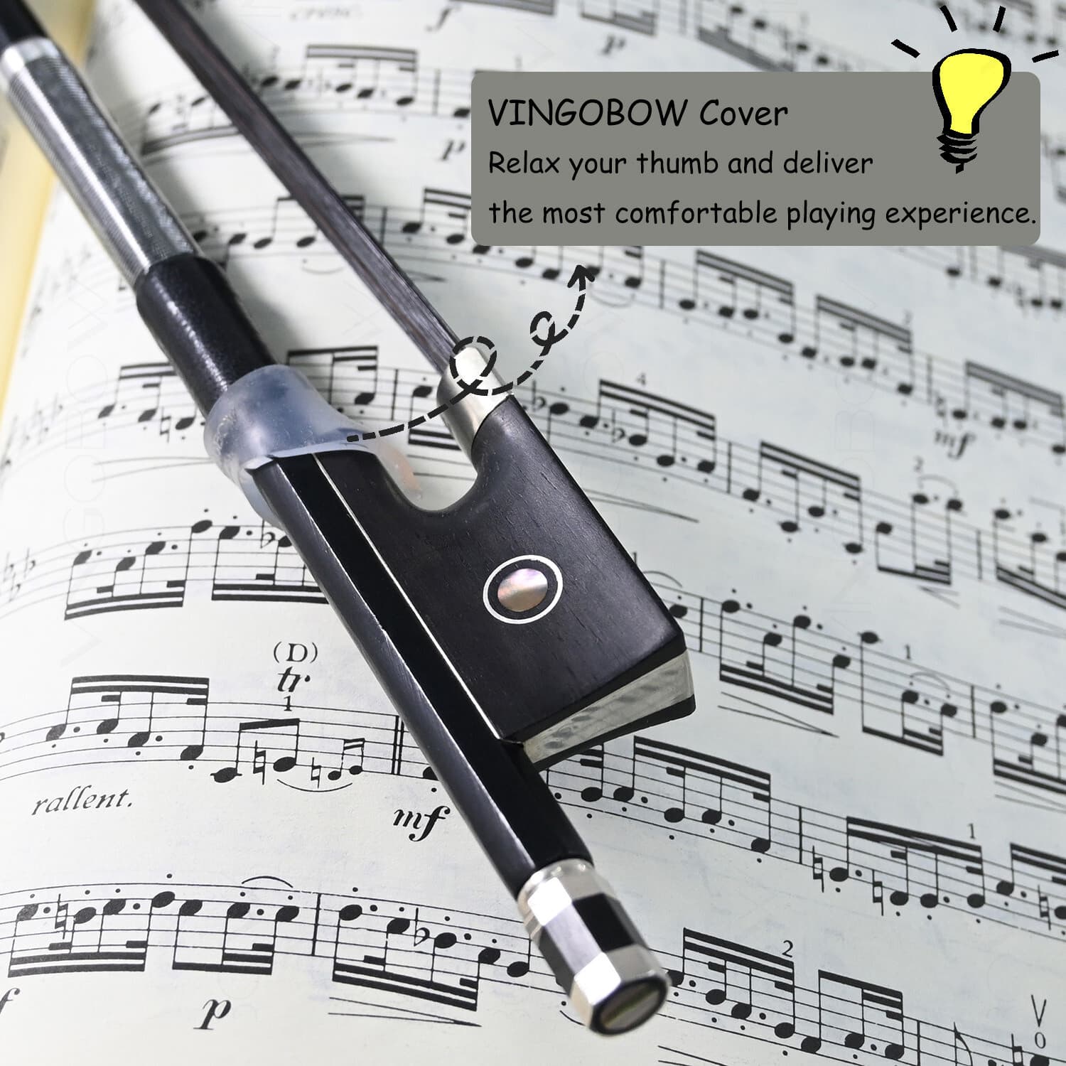 Advanced Carbon Fiber Violin Bow 4/4 Black Hair Straight **Ship from USA** 6