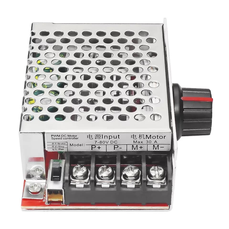 DC 7-70V 30A PWM HHO RC Brush Motor Speed Controller Power Wheel Dimmer 12V 24V  5