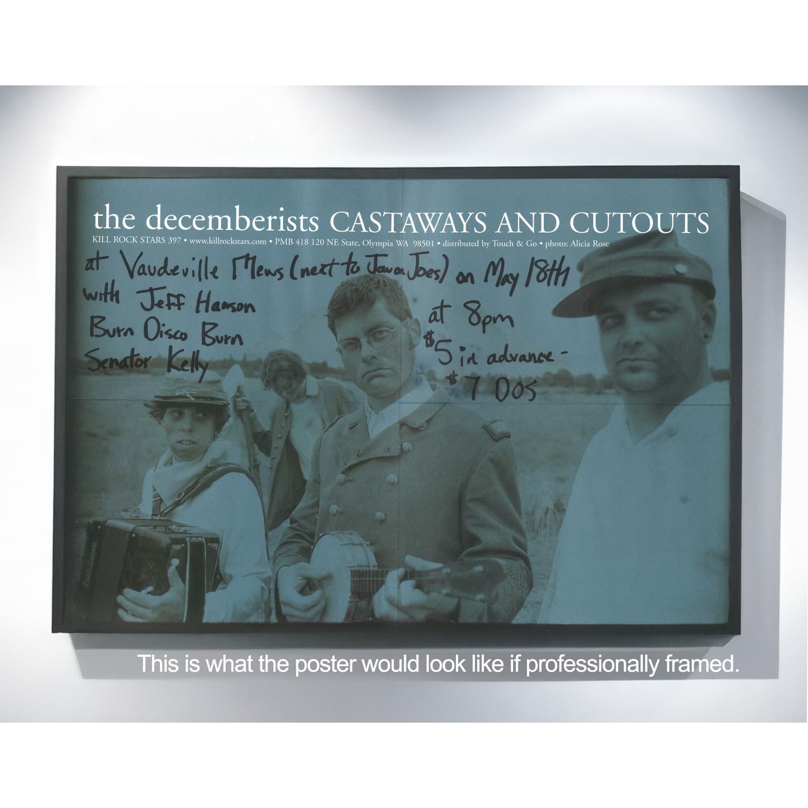 The Decemberists 2003 Vaudeville Mews Tour Poster Castaways & Cutouts Orig 2