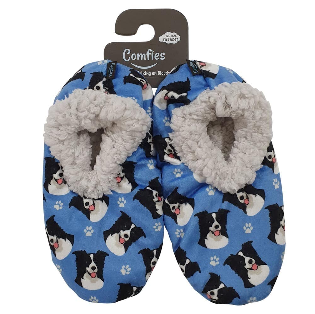 Border Collie Slippers - Non Slip