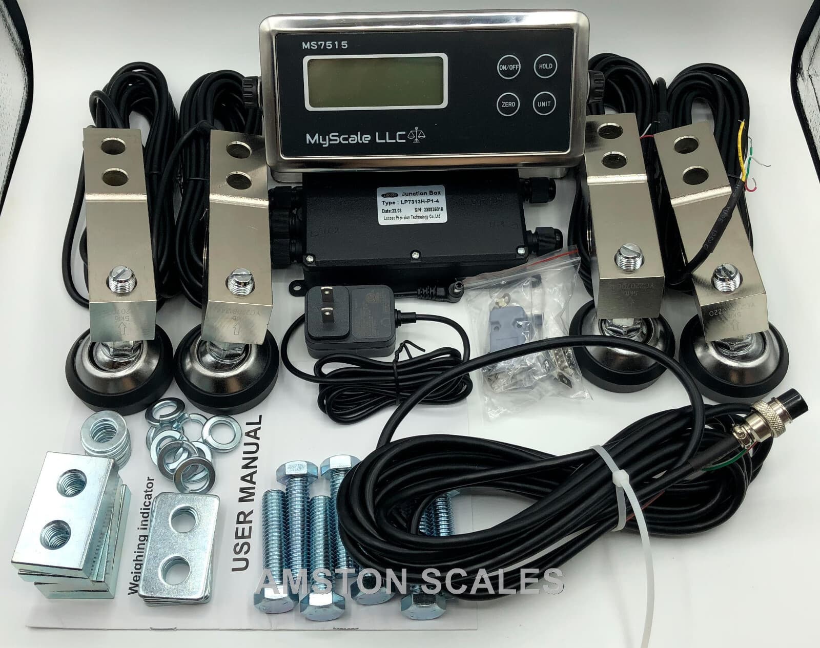 10,000 LB SCALE KIT LOAD CELL FLOOR TRUCK CATTLE LIVESTOCK CHUTE TANK PLATFORM 2