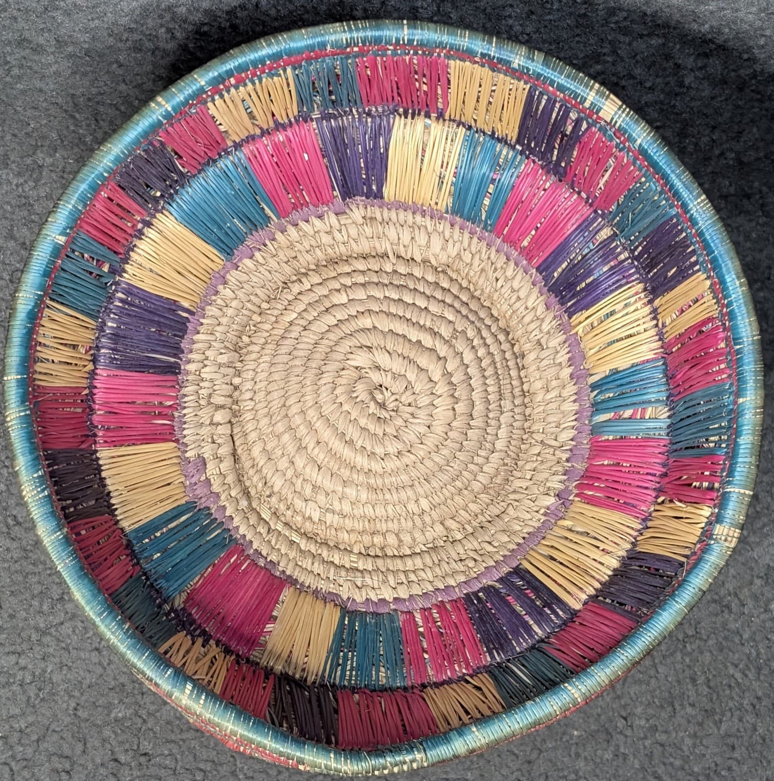 Vintage African Basket Sudanese Mosab Lidded Handcrafted Nubian Traditional Art 3