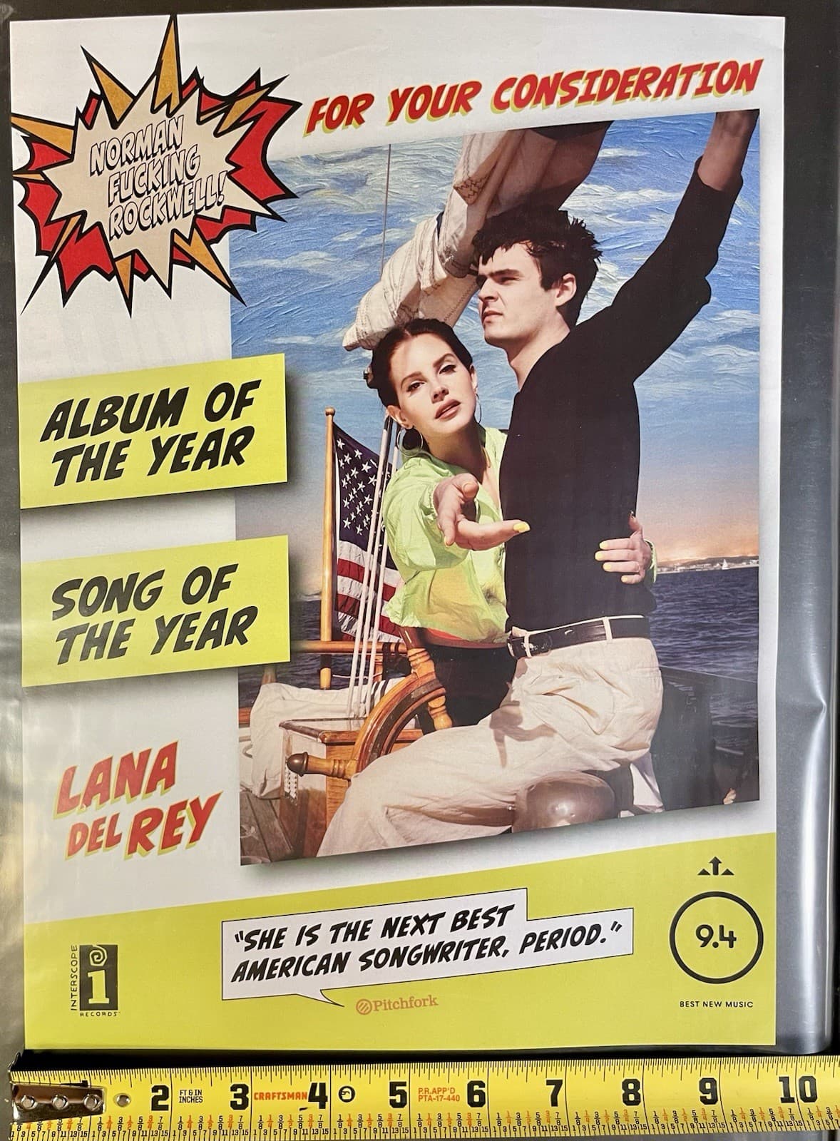 Lana Del Rey Norman Rockwell 2019 For Your Consideration Advert 10 x 13 Rare New 3