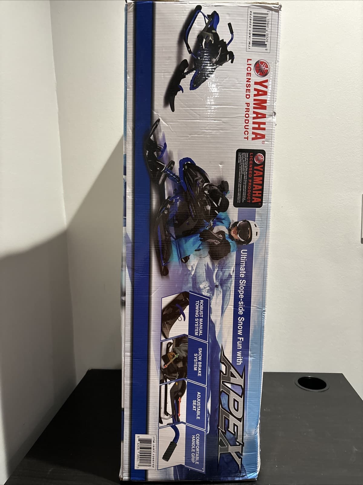 NEW Yamaha Apex Snow Bike Sled with Steering Wheel and Foot Brakes BLUE *READ* 3