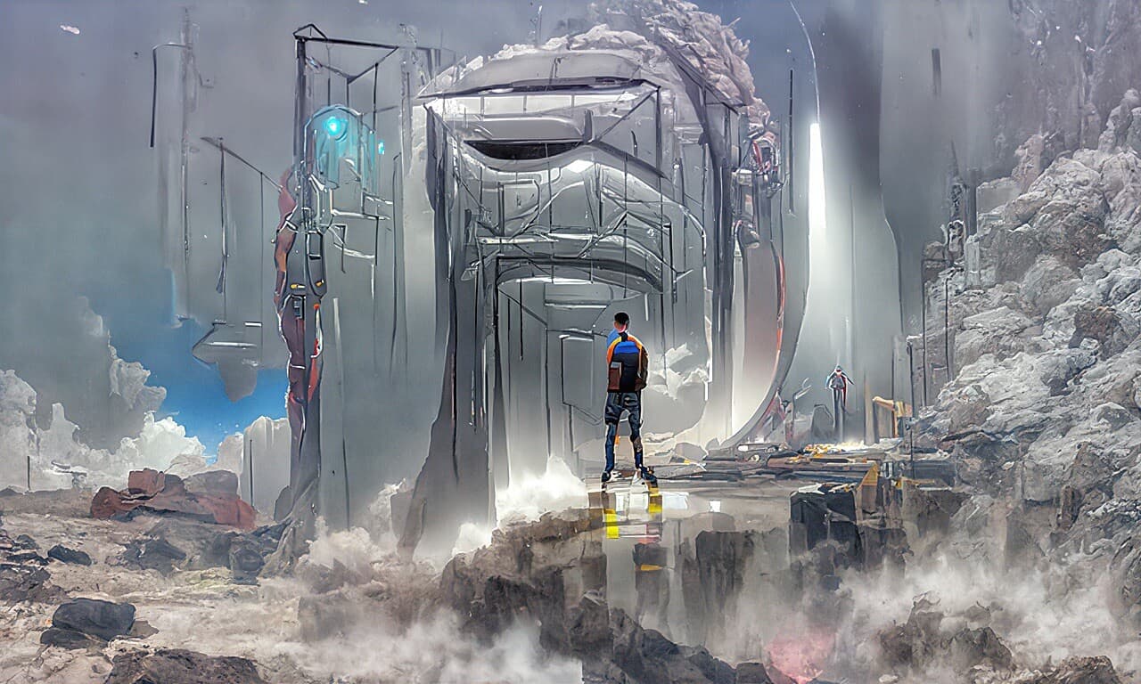 ‘Gateway To The Future ‘ - NFT #1 / 1 AI Generative Abstract Digital Art Artwork 2