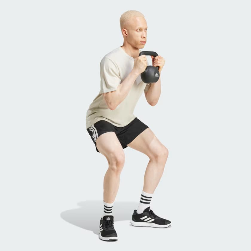 adidas men Essentials Training 3-Stripes Woven Shorts 3