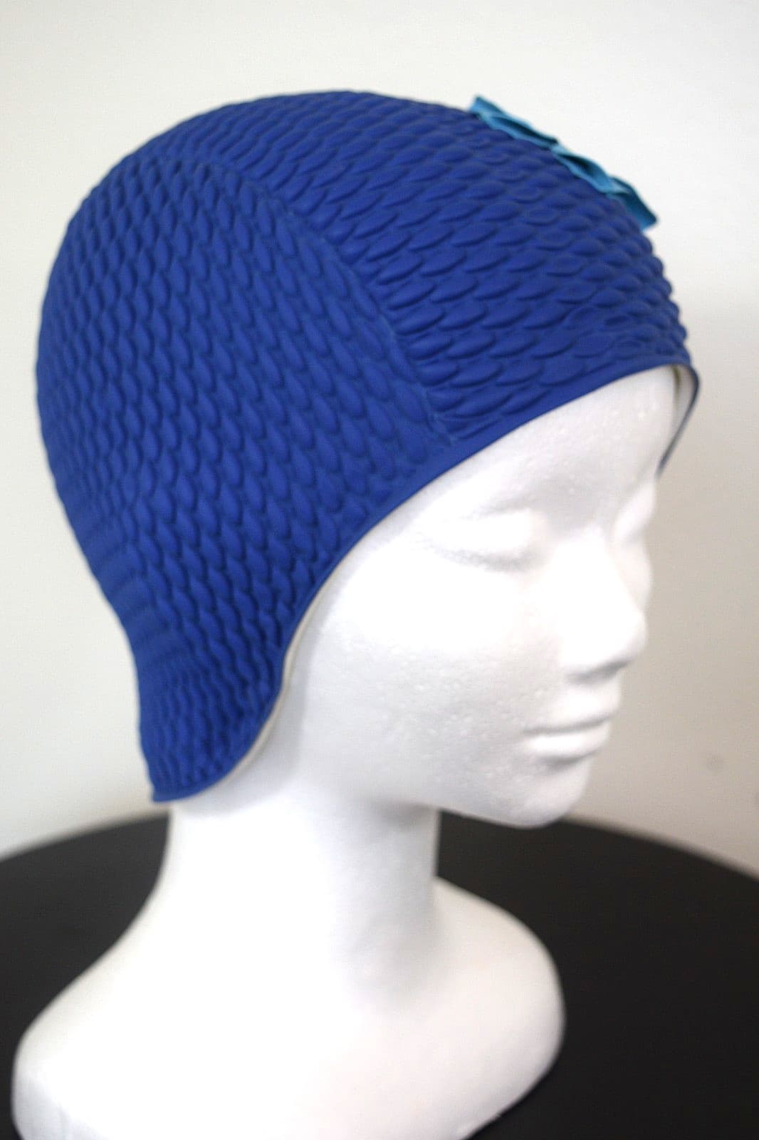 New Adult Vintage Retro Style Floral Bubble Swim Cap Water Aerobics Swimming 3