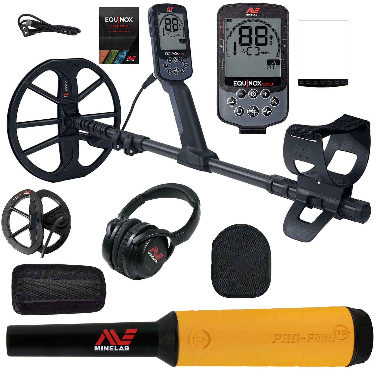 Minelab EQUINOX 900 Multi-IQ Metal Detector with Minelab Pro-Find 15 Pinpointer 2
