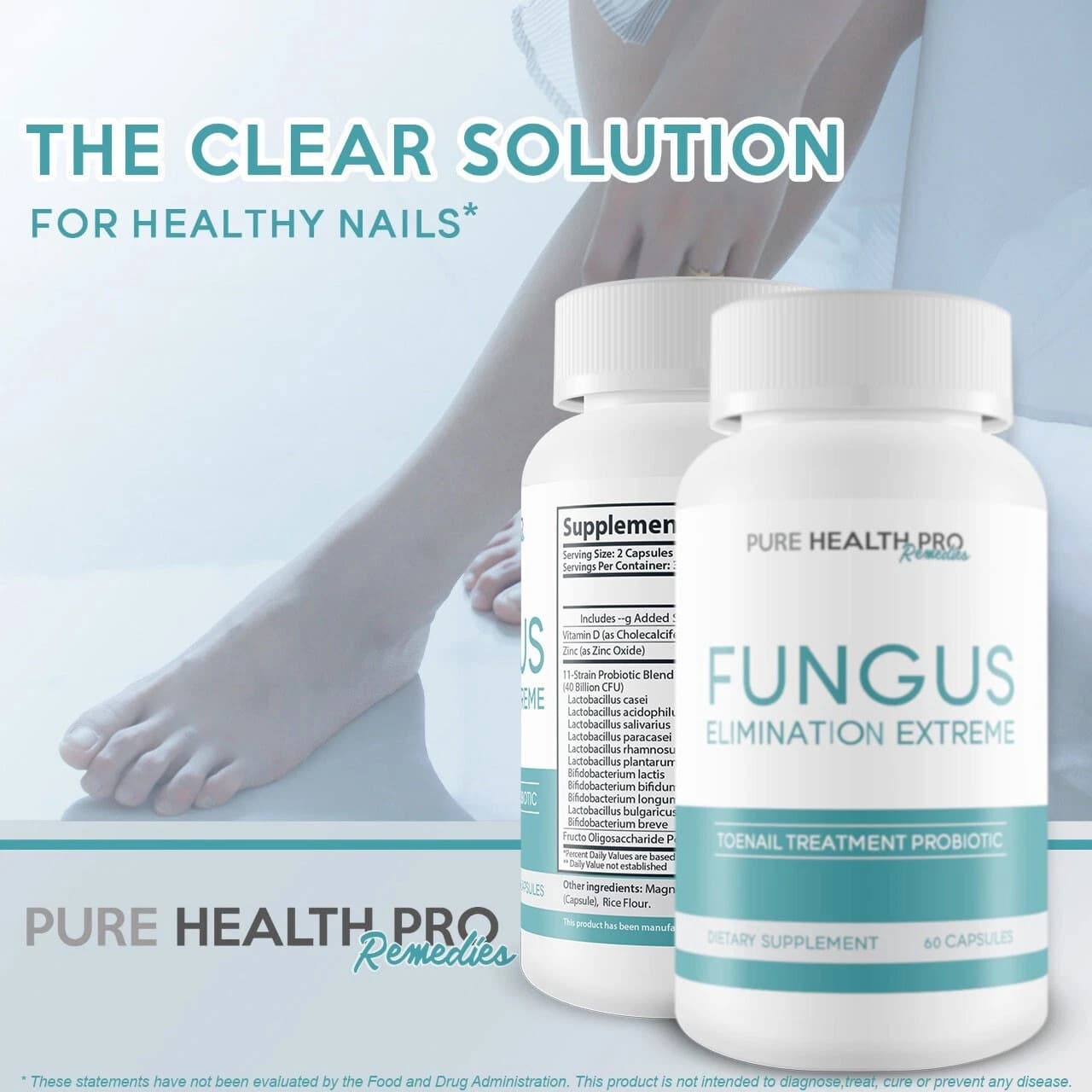 40 Billion Fungus Eliminator Elimination Probiotic Toe Nail Finger Care 60 US 3