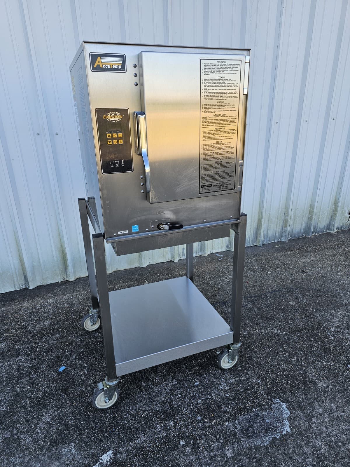 2019 AccuTemp N6 Evolution 6-Pan Natural Gas Steamer on Stand – Tested & Working