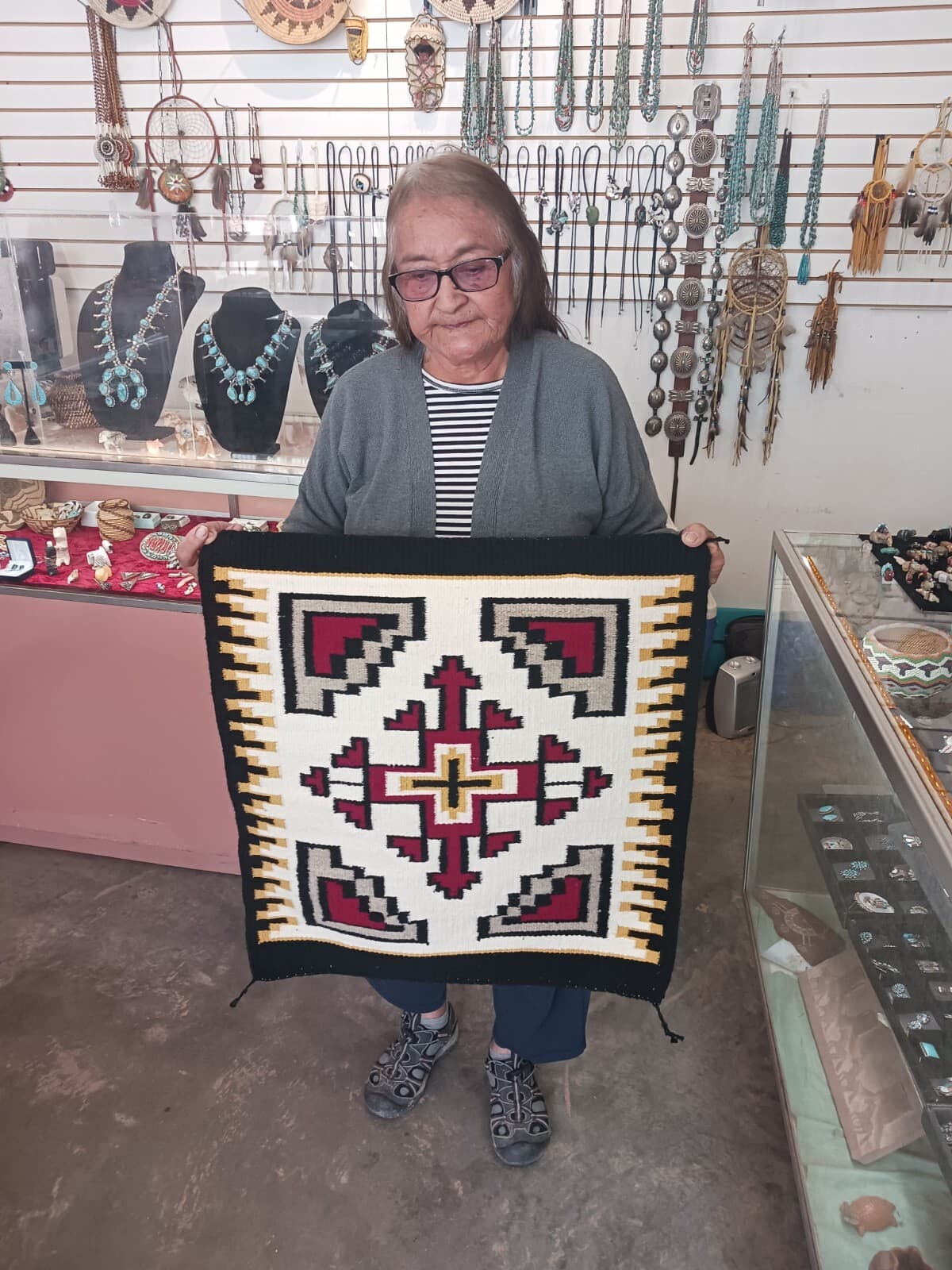 Navajo regional rug woven by Hester Watson very pleasing 3