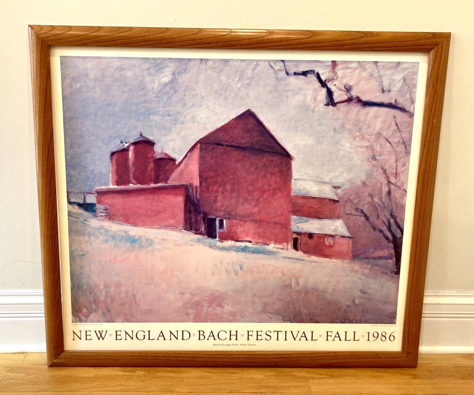 FRAMED New England Bach Festival Fall 1986 Poster Limited # 468 Wolf Kahn