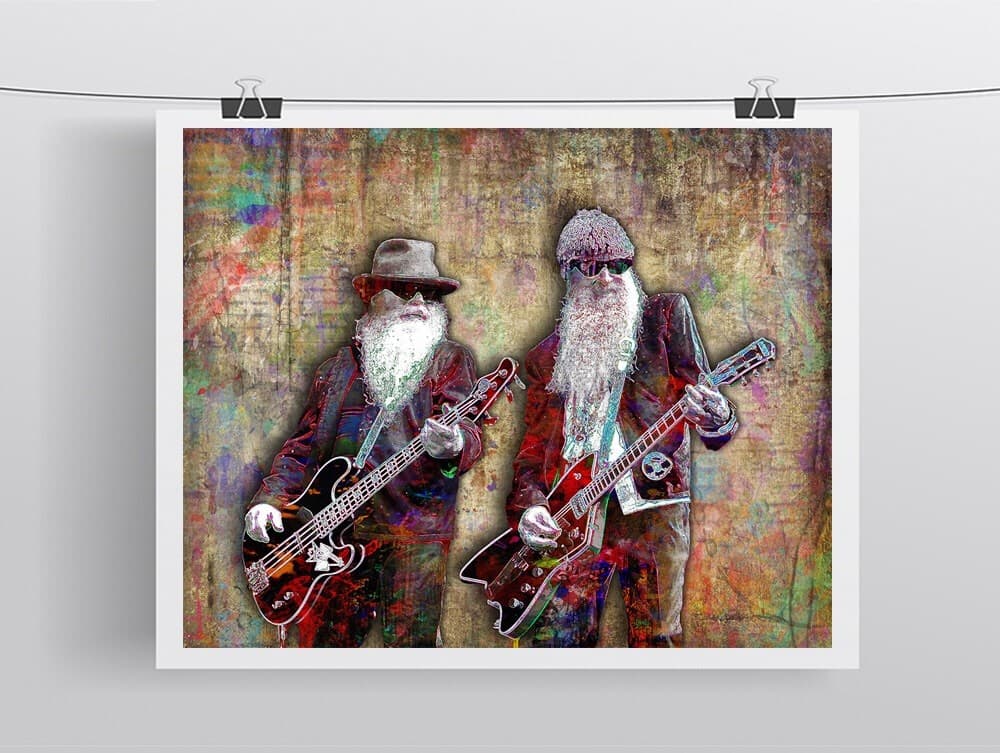 ZZ TOP 8x10inch Poster ZZ Top Pop Artwork  ZZ Top Tribute Poster Free Shipping 2