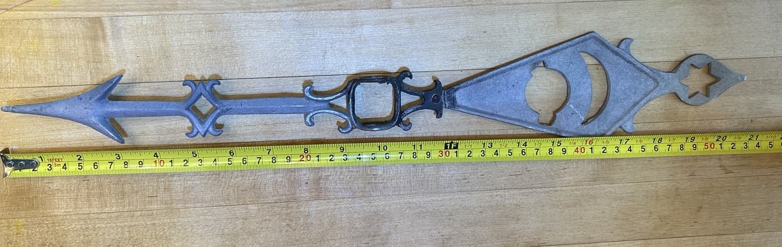 1890 Weathervane Wind Direction Arrow.    The Stars, The Moon and The Sun 3