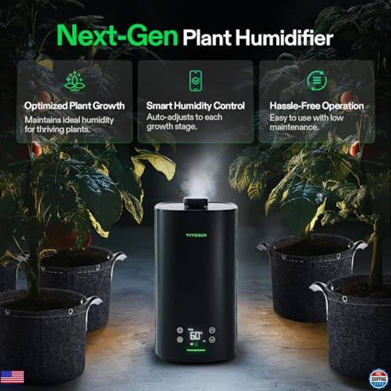 VIVOSUN AeroStream H05 Smart Wi-Fi Humidifier 1.32 Gal with Temp & Humidity 2