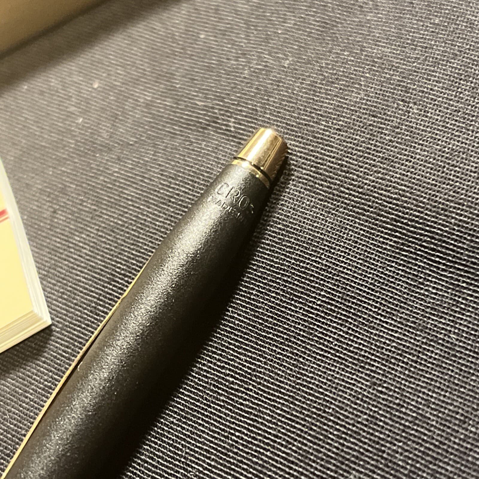 NOS Nib Cross 2502 Classic Black Century Ball Point Pen Matte Finish Gold Trim 4