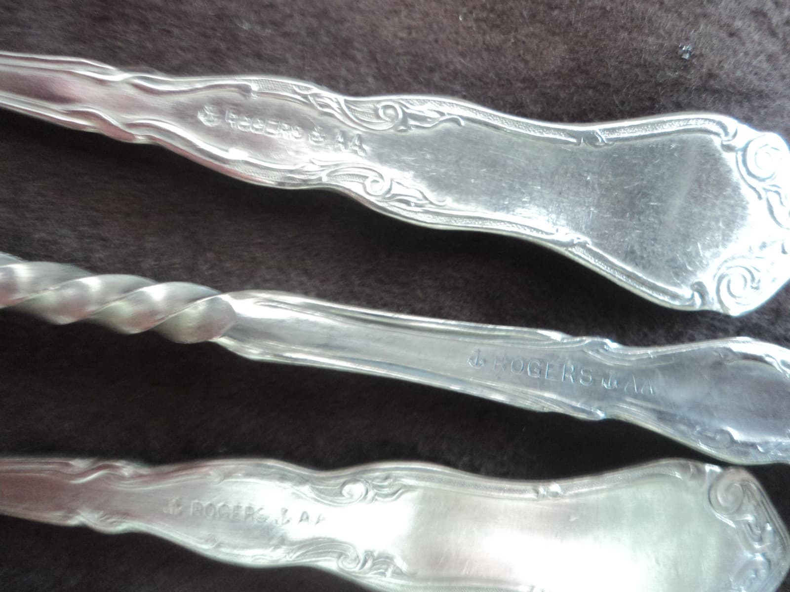 Silverplate Lot of 5 Alhambra Appetizer Forks Demitasse Spoons  1907 6