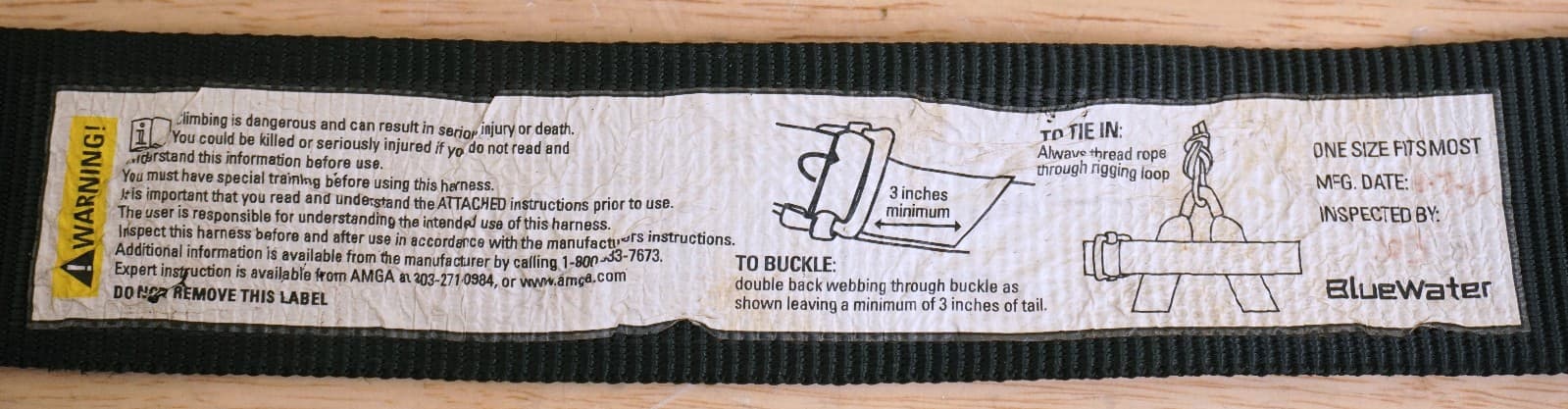 BlueWater Climbing Rappelling Tactical Sit Harness - One Size Fits Most 3