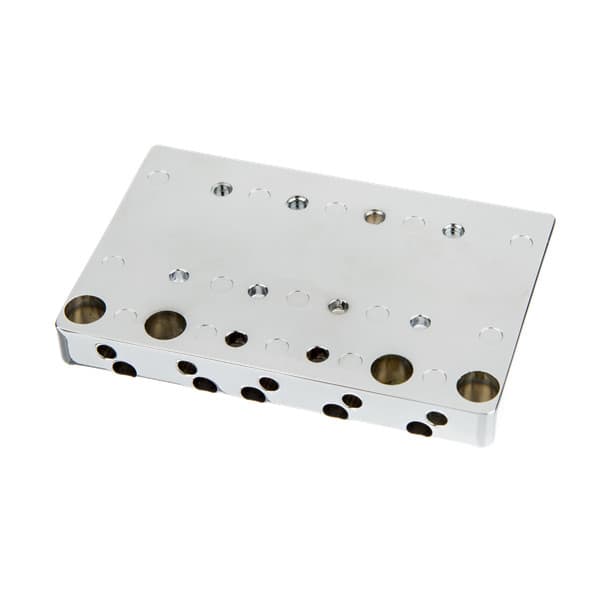 Genuine Fender HiMass 5-String Bass Wide Bridge w/ Zinc Saddles - Chrome 2