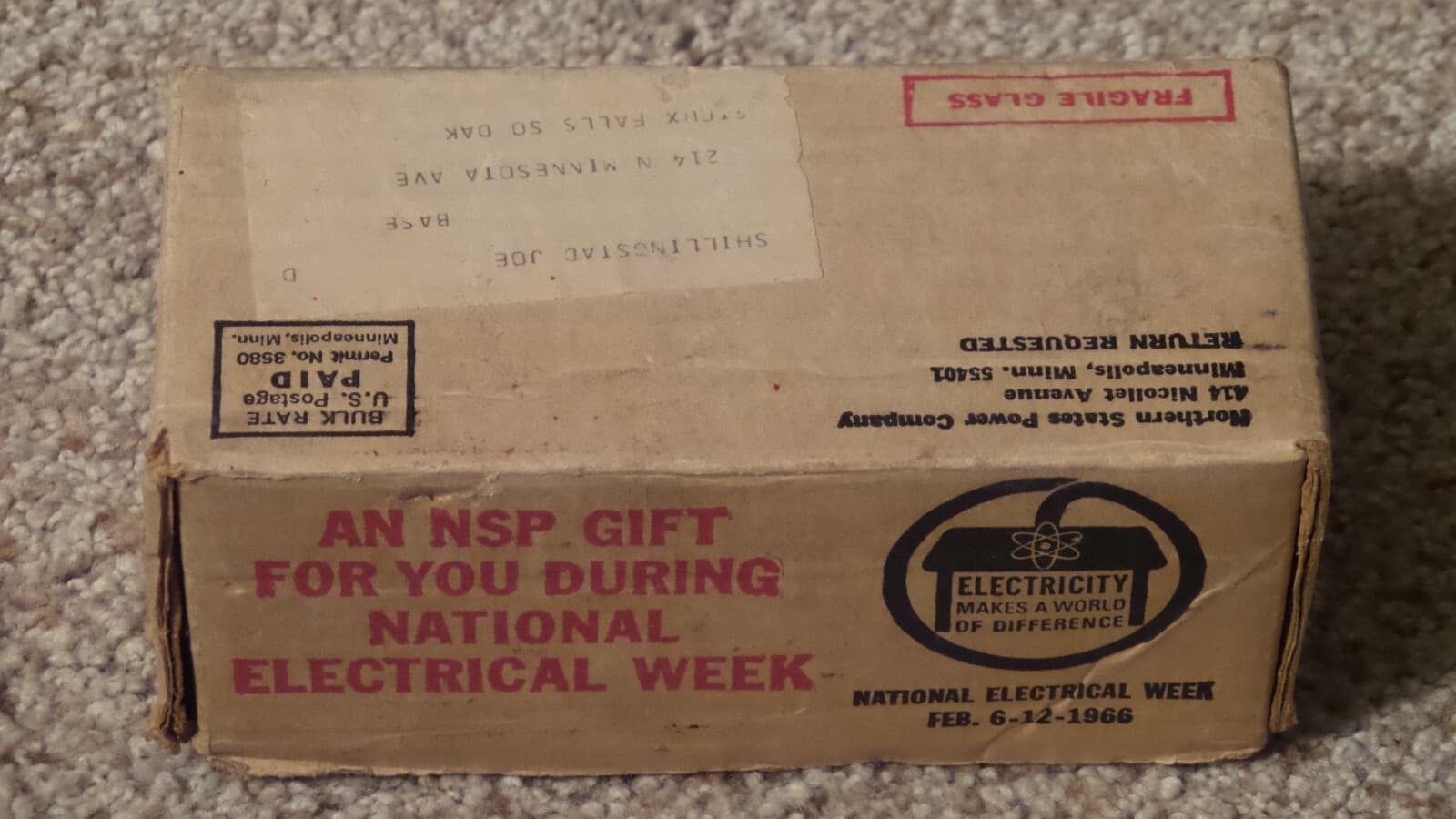 Vintage Reddy Kilowatt Advertising Light Bulb with NSP Box & Bulb Included Works 2