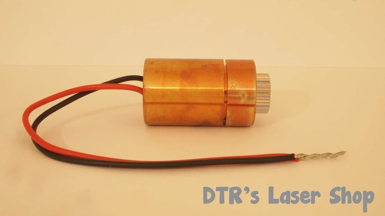 7W NUBM44-V2 450nm Laser Diode In 20mm Copper Module W/Driver and DTR-G-8 Lens